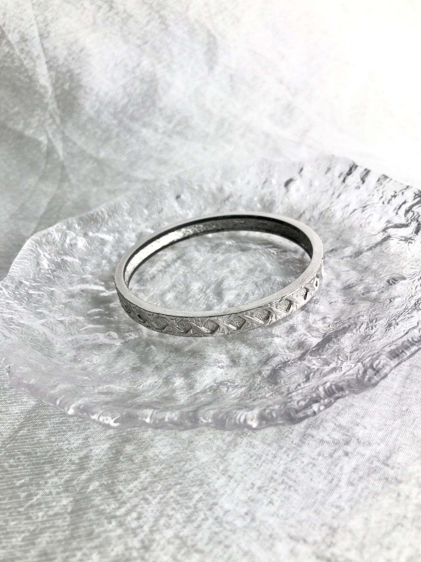 Christian D1OR Cannage Bangle Silver Vintage 22wmth