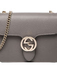 (WMNS) GCCI Leather Bag Single-Shoulder Bag Grey 510304-CAO0G-1226
