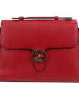 (WMNS) GCCI Double G Buckle Leather Messenger Bag Chain Large Red Handbag 510306-CAO0G-6420