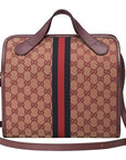(WMNS) GCCI Logo Stripe Webbing Canvas Large Capacity travel handbag Unisex / Red Classic 565224-9Y9MT-9864