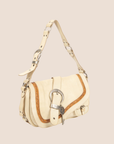 CHRISTIAN D1OR 2006 NEUTRAL BEIGE GAUCHO SHOULDER BAG