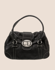CHRISTIAN D1OR 2006 BLACK CD SAINT GERMAIN FLAP BAG
