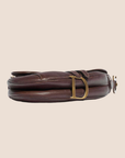CHRISTIAN D1OR 2000 BROWN LEATHER SADDLE BAG