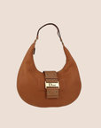 CHRISTIAN D1OR 2003 BROWN LEATHER STREET CHIC HALF MOON HOBO BAG