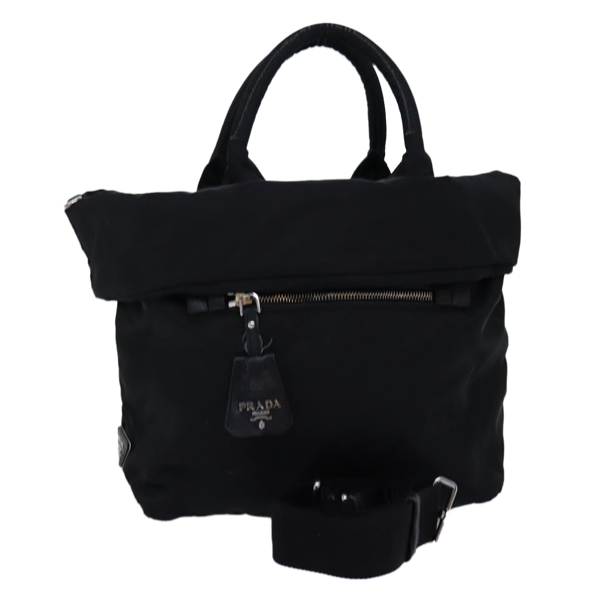 PRD Hand Bag Nylon 2way Black Auth mr207