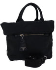 PRD Hand Bag Nylon 2way Black Auth mr207