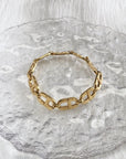 Christian D1OR CD Logo Motif Bracelet Gold Vintage vjfg4u