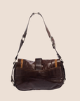 CHRISTIAN D1OR 2006 BROWN LEATHER LARGE GAUCHO BAG