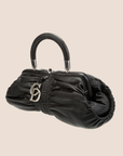 CHRISTIAN D1OR 2008 BLACK LEATHER KARENINA BAG