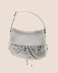 CHRISTIAN D1OR 2004 GREY SATIN MINI CORSET BAG