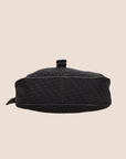 CHRISTIAN D1OR BLACK OBLIQUE BUCKLE HOBO BAG