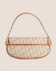 CHRISTIAN D1OR 2007 PINK & BEIGE ROMANTIQUE BAGUETTE BAG