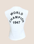 CHRISTIAN D1OR "J'ADORE D1OR" WHITE SLEEVELESS TANK TOP