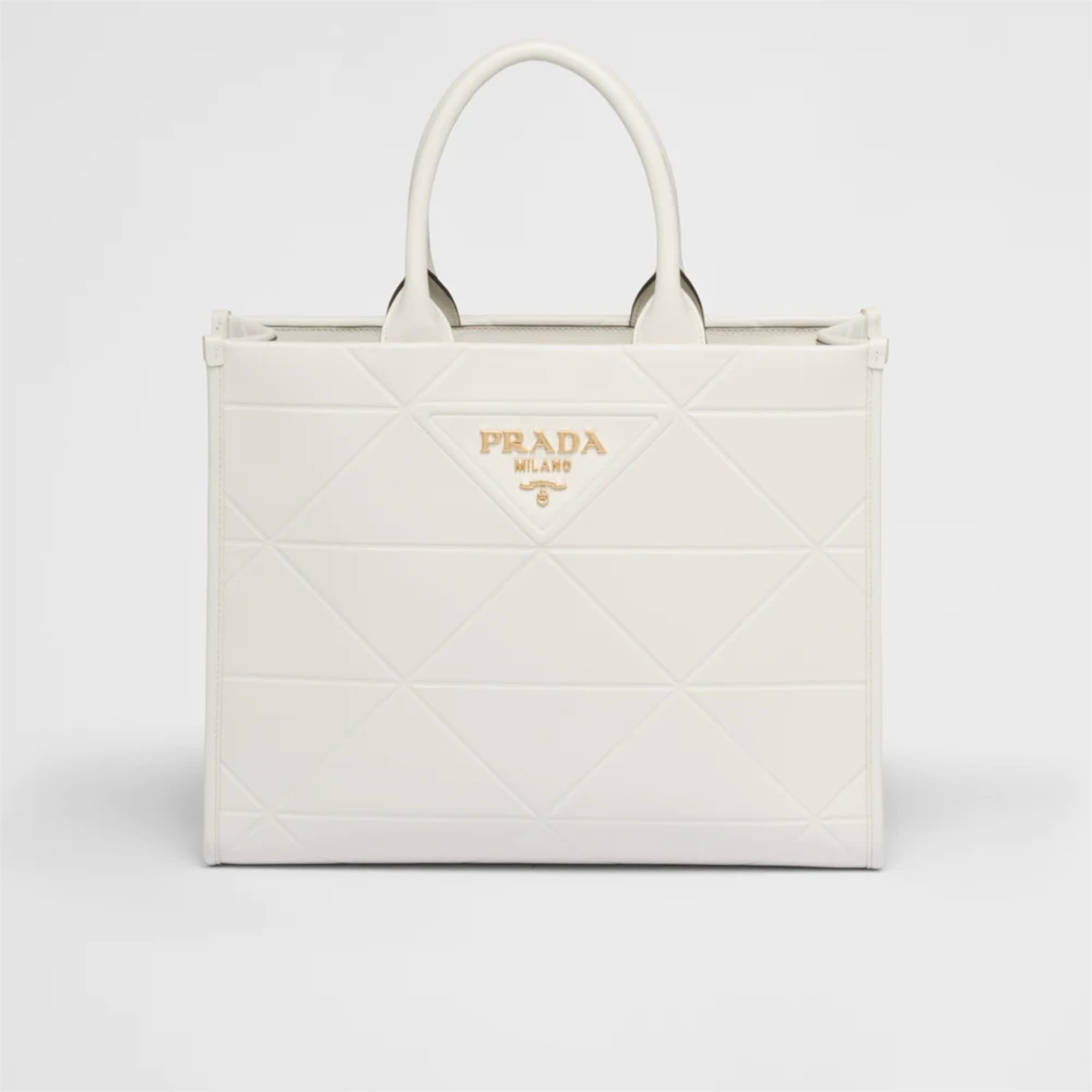 Medium leather PRD Symbole bag with topstitching