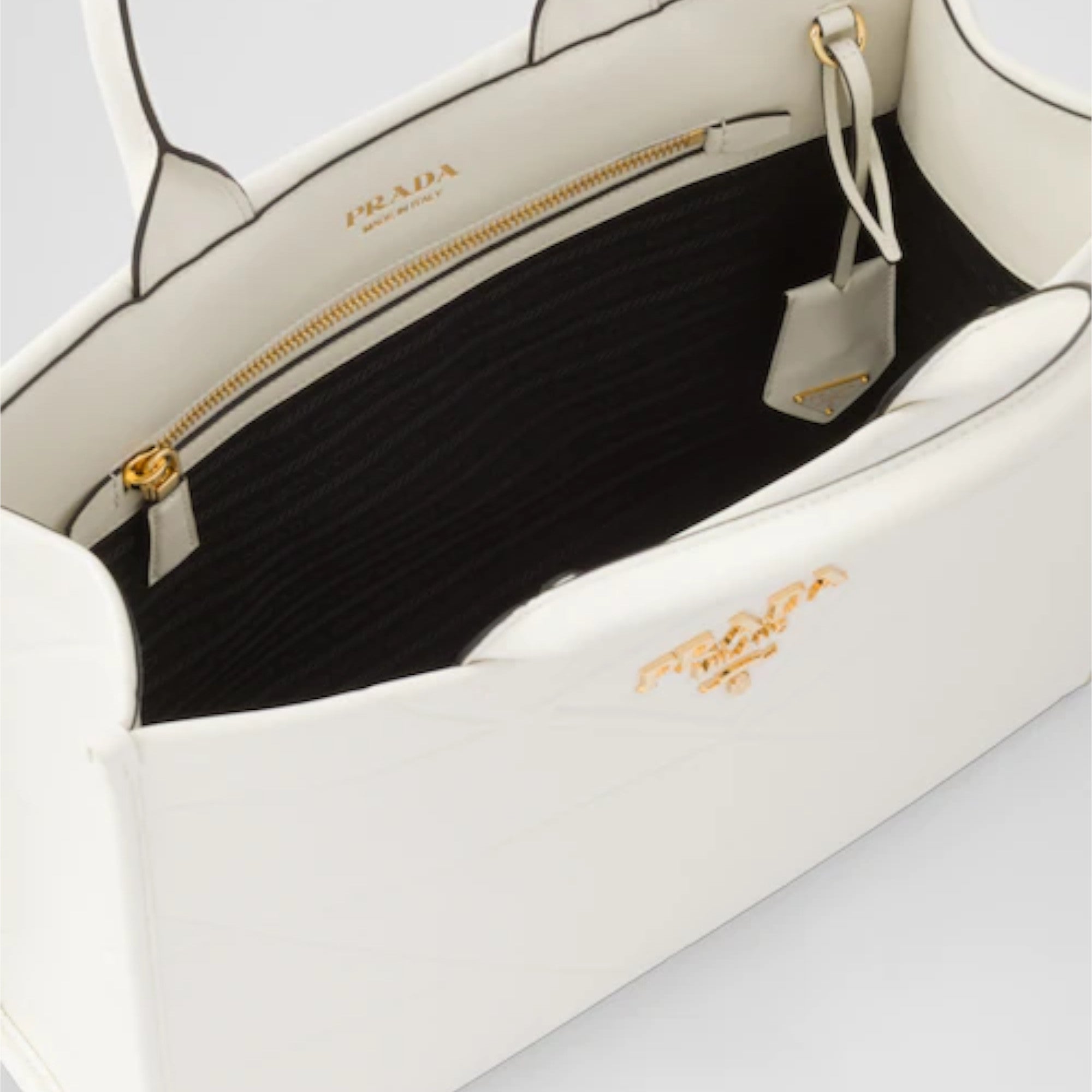 Medium leather PRD Symbole bag with topstitching