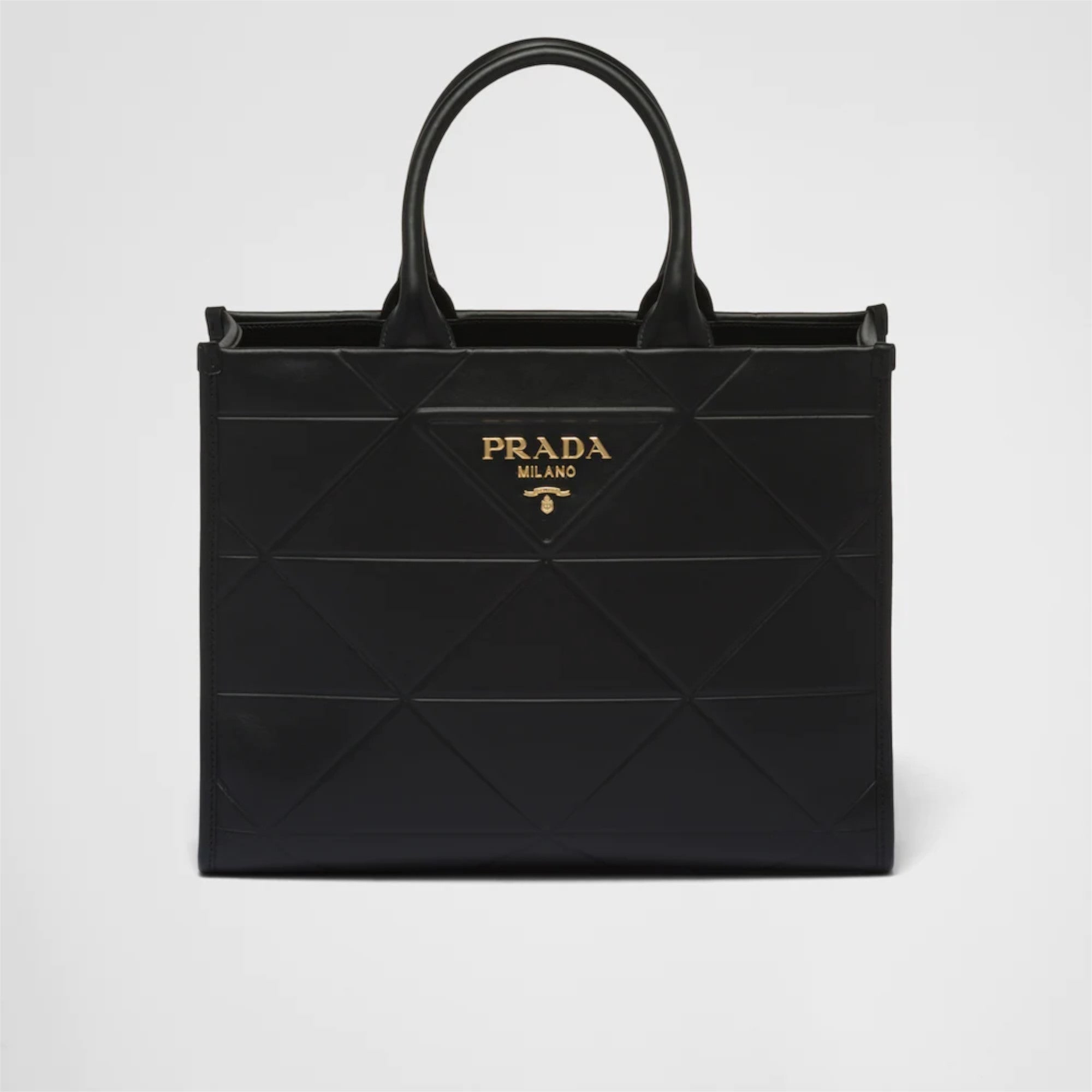 Medium leather PRD Symbole bag with topstitching