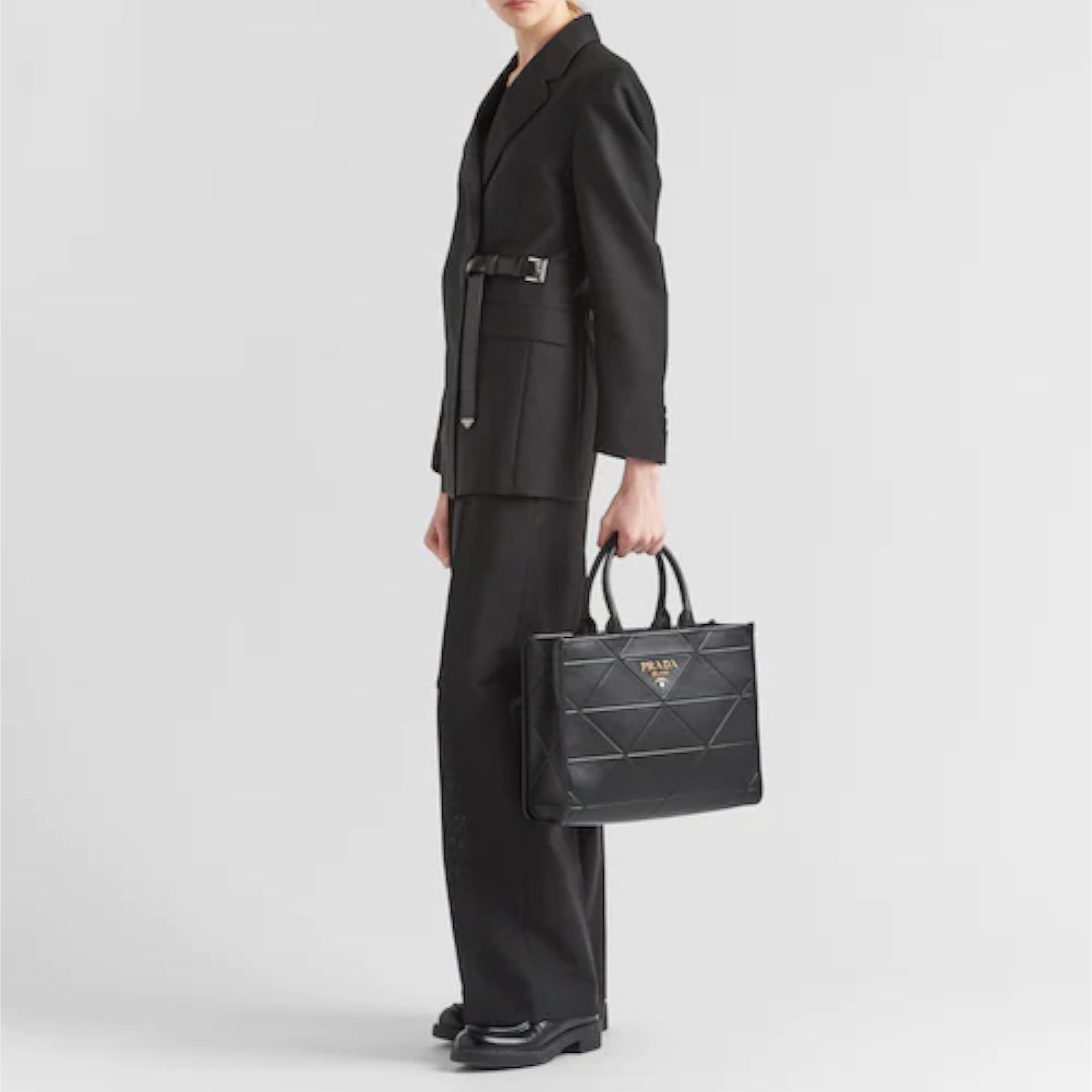 Medium leather PRD Symbole bag with topstitching