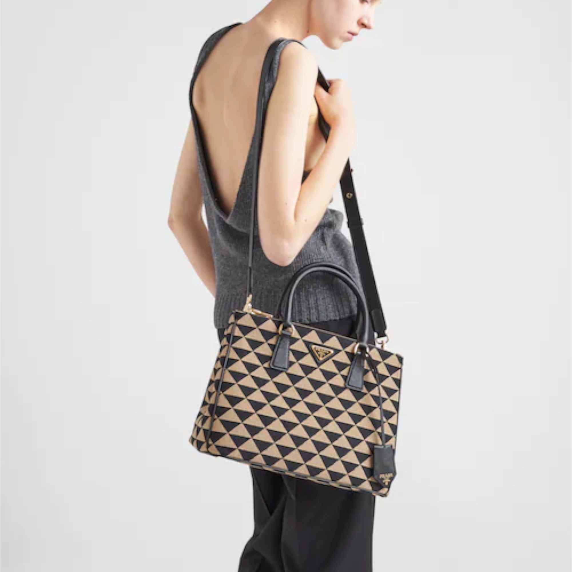 Medium PRD Symbole embroidered fabric bag