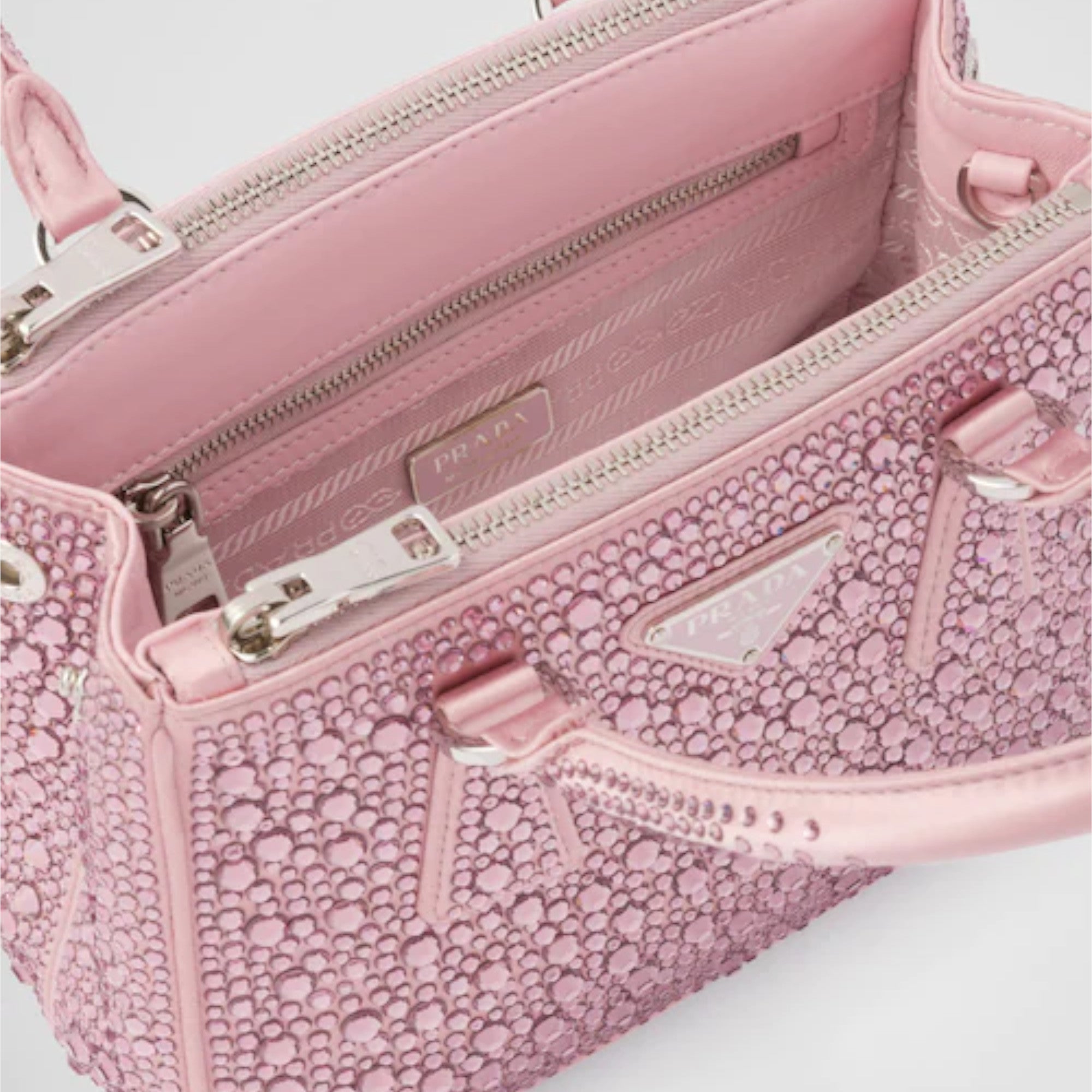 PRD Galleria satin mini-bag with crystals