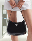 PRD Cleo brushed leather shoulder bag