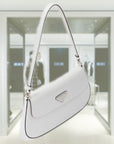 PRD Cleo brushed leather shoulder bag with flap