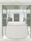 PRD Cleo brushed leather shoulder bag with flap