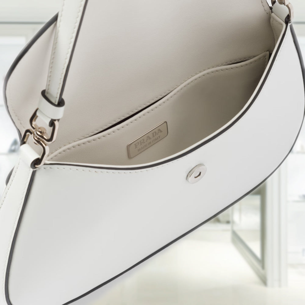 PRD Cleo brushed leather shoulder bag with flap