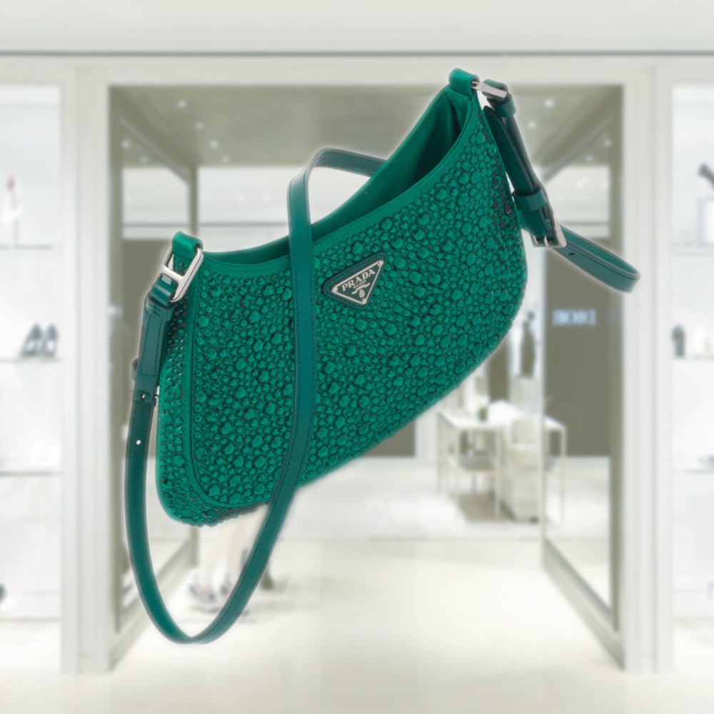 PRD Cleo satin bag with crystals
