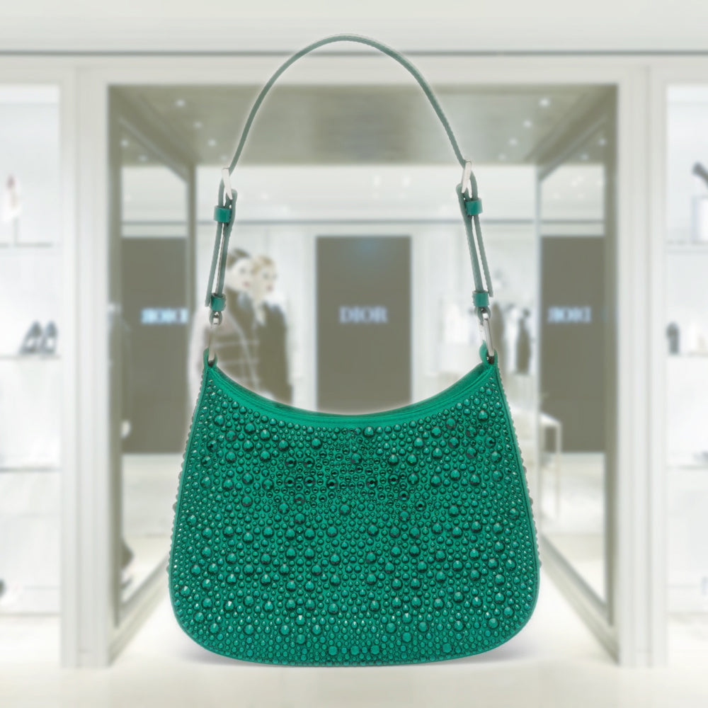 PRD Cleo satin bag with crystals