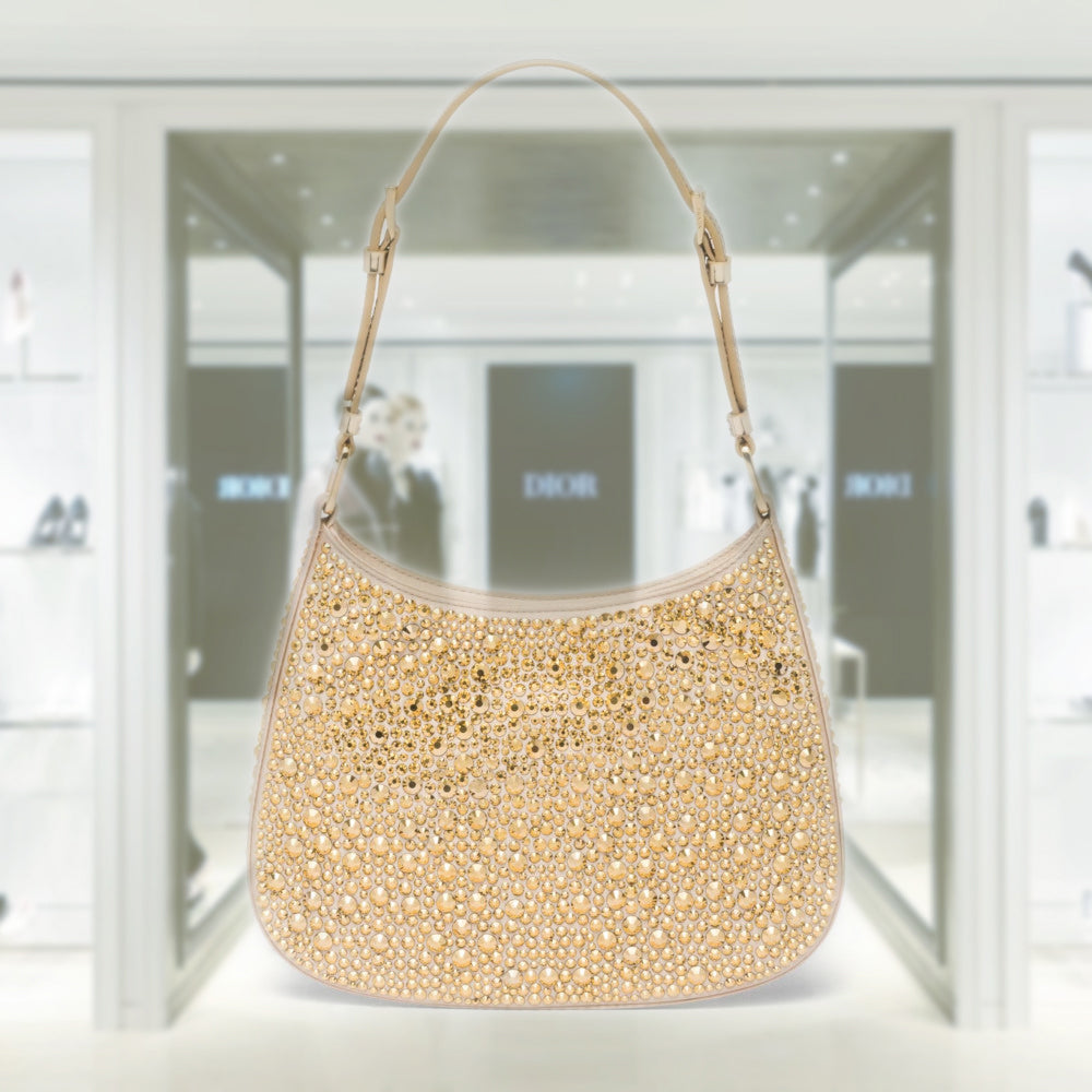 PRD Cleo satin bag with crystals