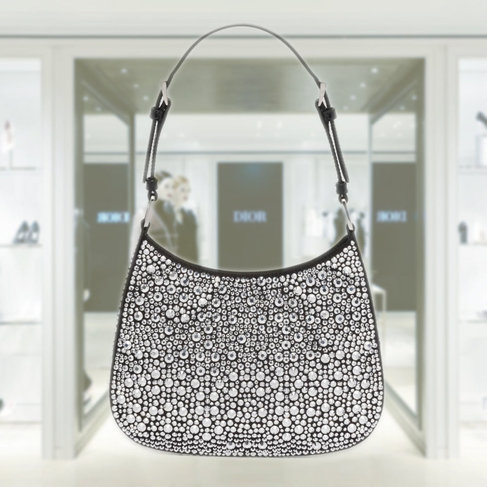 PRD Cleo satin bag with crystals