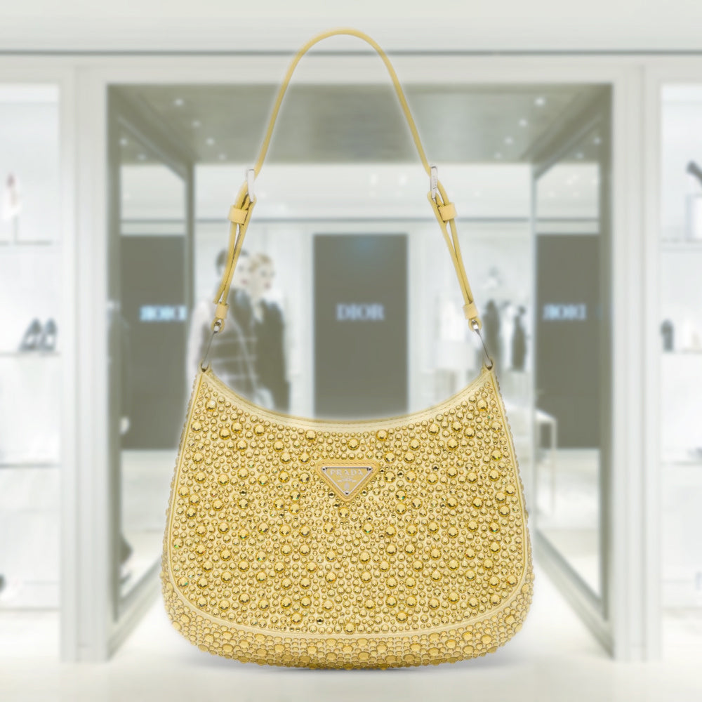 PRD Cleo satin bag with crystals