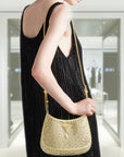 PRD Cleo satin bag with crystals
