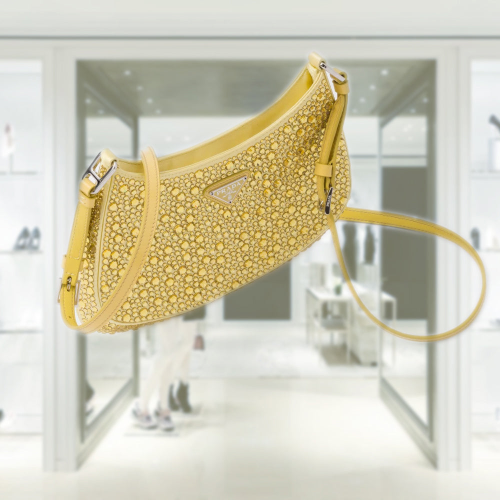 PRD Cleo satin bag with crystals