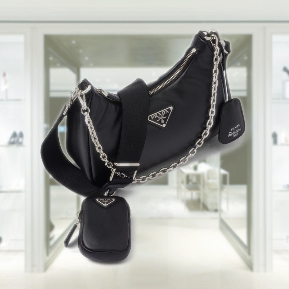 Padded nappa-leather PRD Re-Edition 2005 shoulder bag