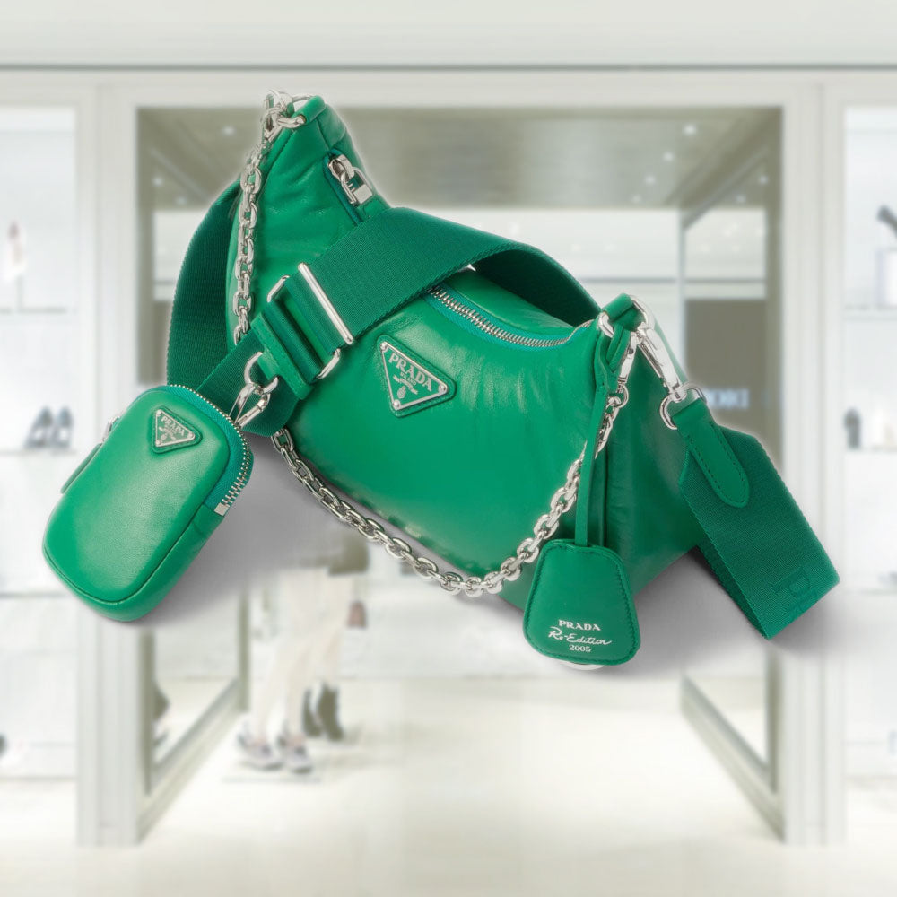 Padded nappa-leather PRD Re-Edition 2005 shoulder bag
