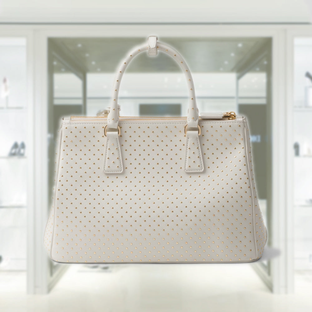 Large PRD Galleria studded leather bag