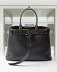 PRD Buckle large leather handbag with belt
