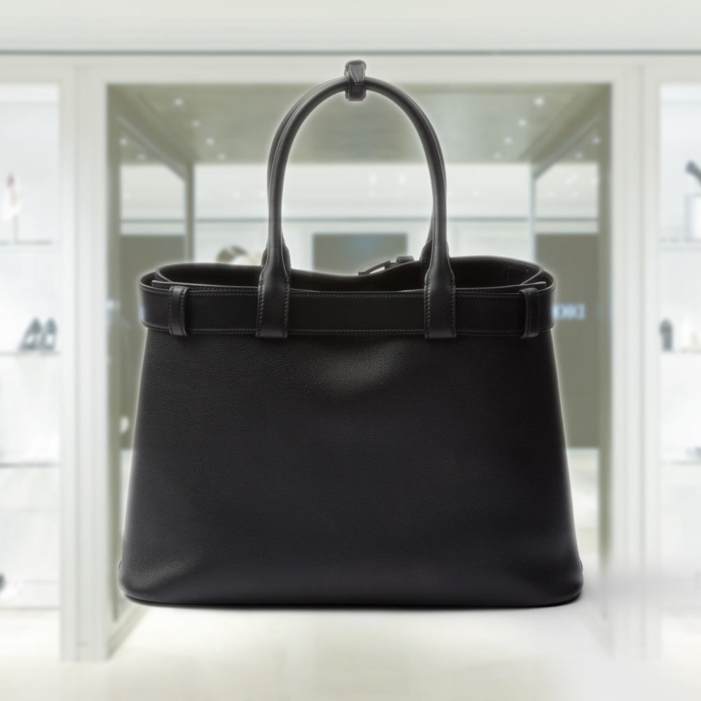 PRD Buckle large leather handbag with belt