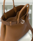 PRD Buckle large leather handbag with belt