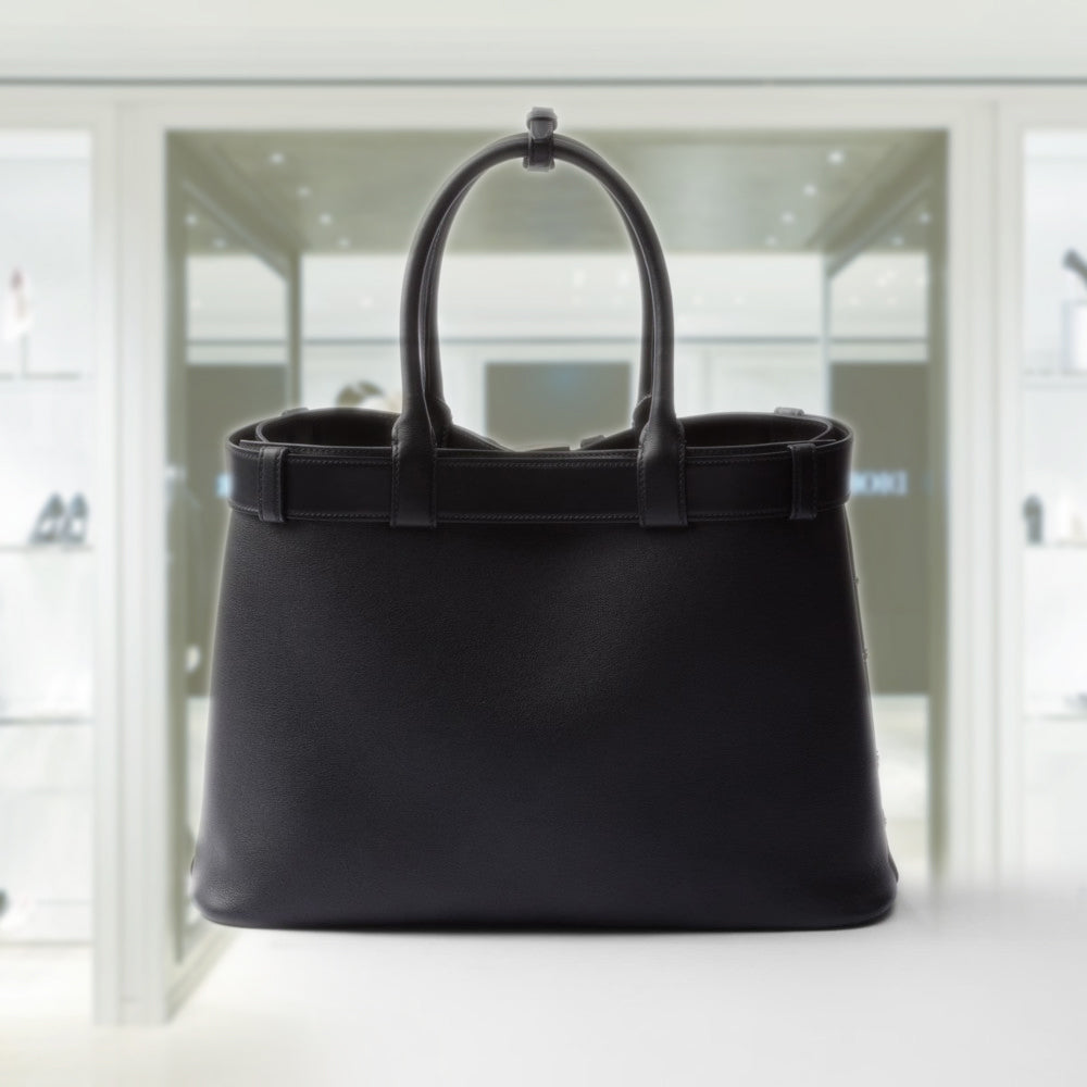 PRD Buckle large leather bag with appliqués