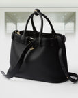 PRD Buckle medium leather handbag with belt