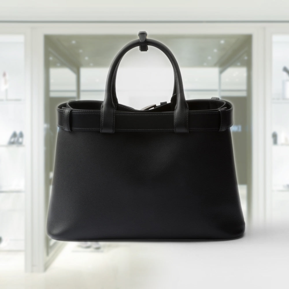 PRD Buckle medium leather handbag with belt