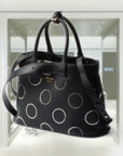 PRD Buckle medium leather bag with appliqués