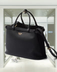 PRD Buckle medium leather handbag with double belt