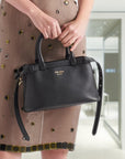 PRD Buckle small leather handbag with double belt