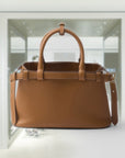 PRD Buckle small leather handbag with double belt