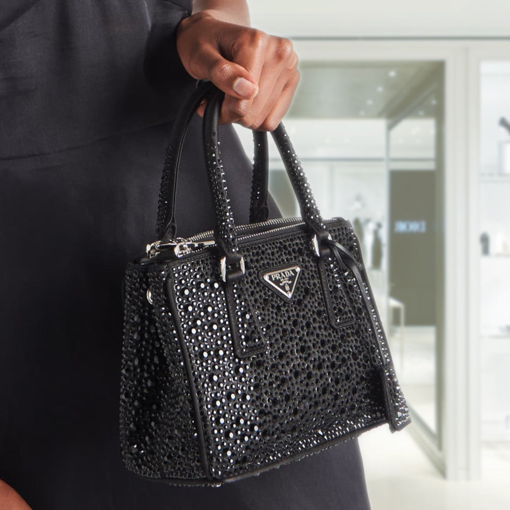 PRD Galleria satin mini-bag with crystals