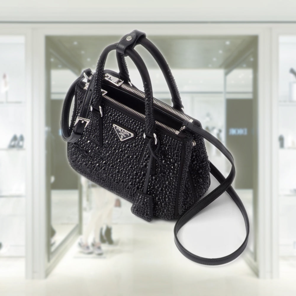 PRD Galleria satin mini-bag with crystals