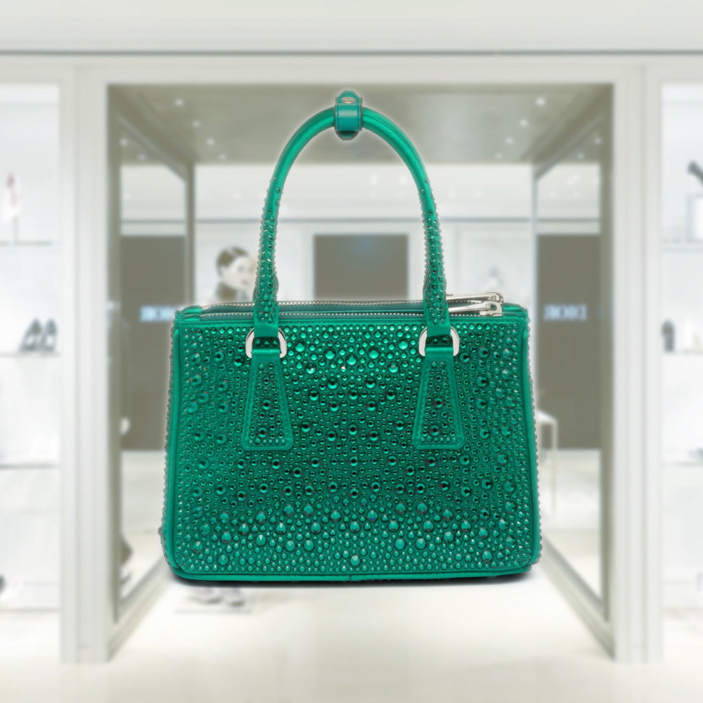 PRD Galleria satin mini-bag with crystals